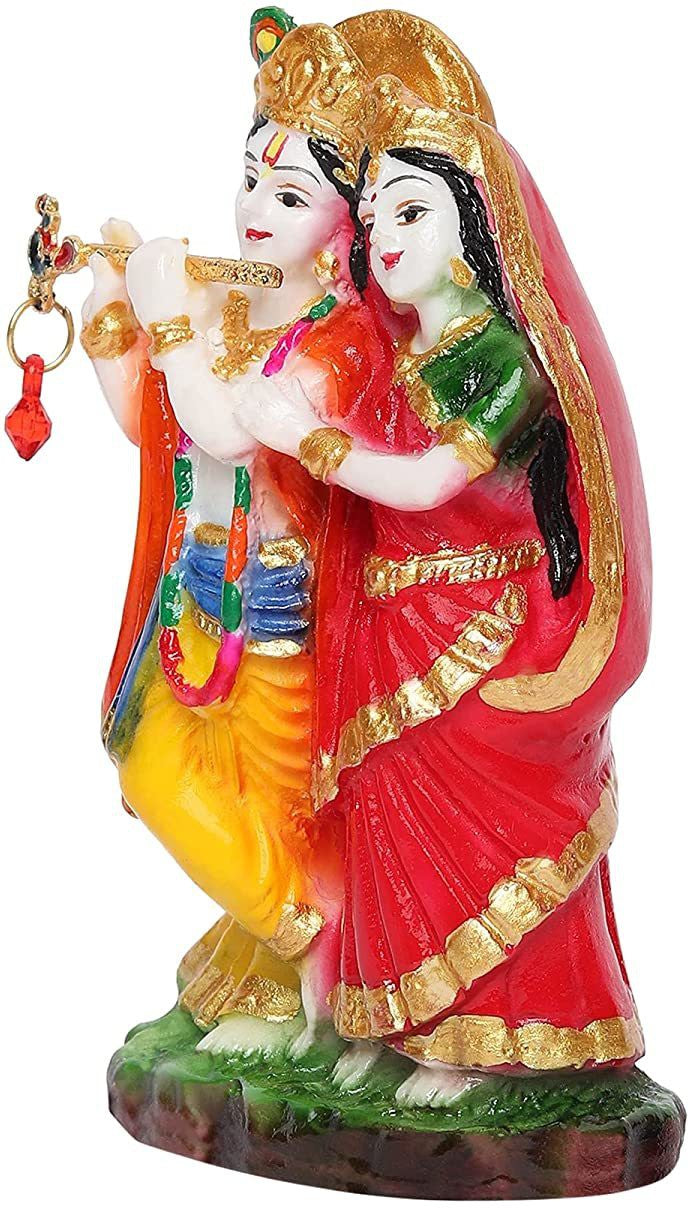 VOILA Lord Radha Krishna Idol for Car Mandir Home Decor