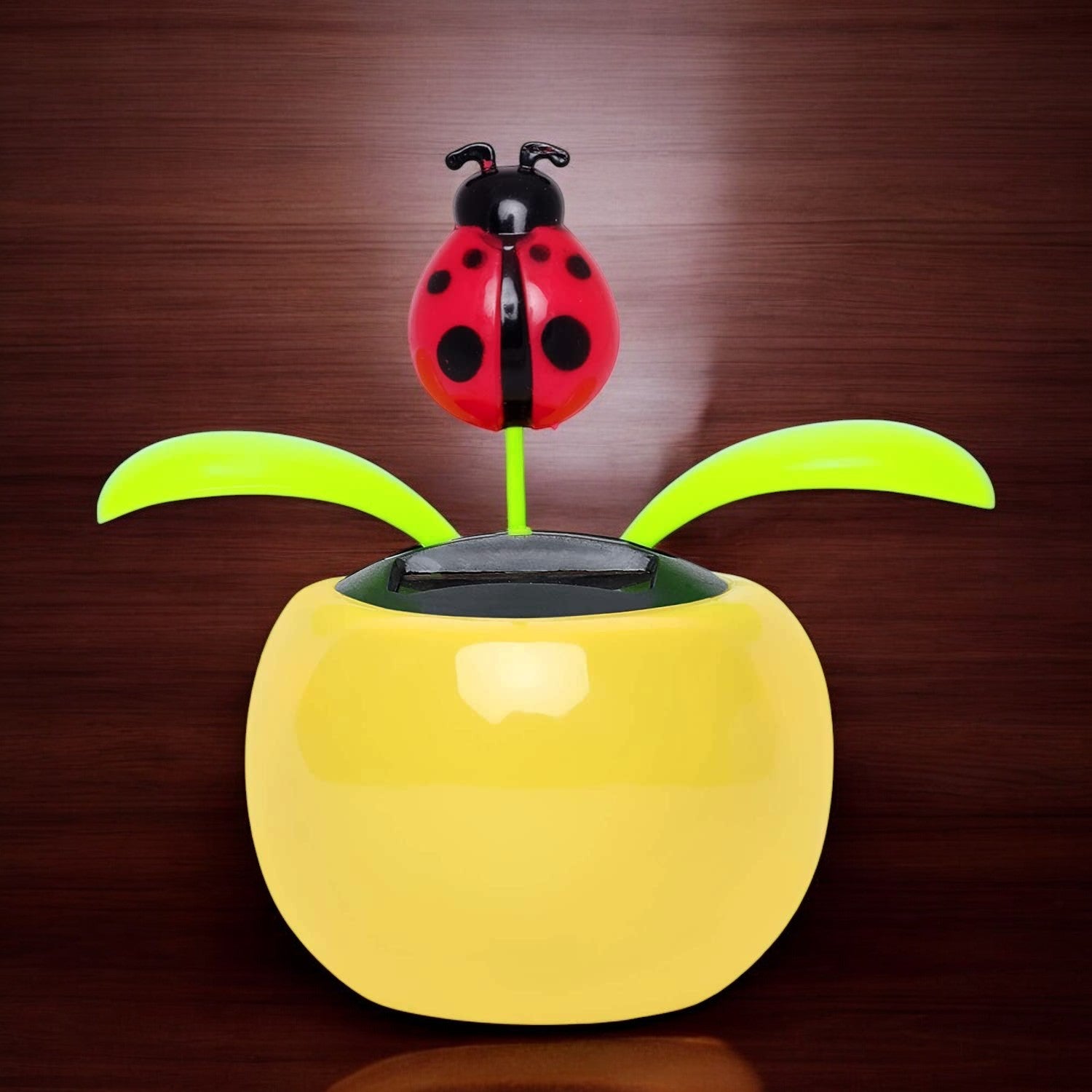 VOILA Solar Dancing Flower Flip Flap Toys for Car Decoration (Yellow)
