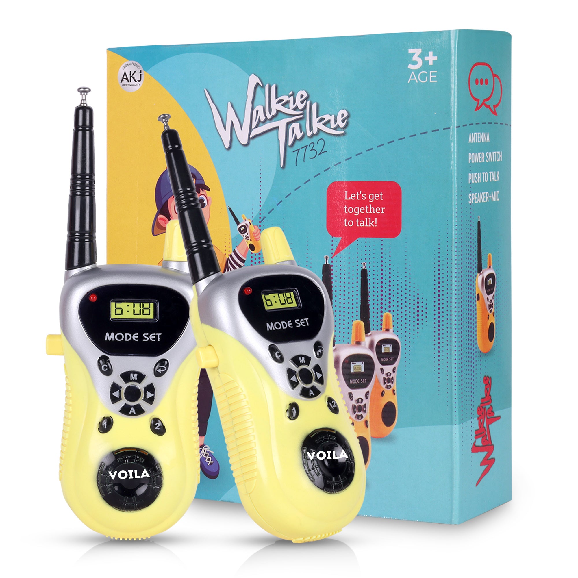 VOILA Kids Walkie Talkies - Clear Sound, Long Range, Compact & Durable Communication Toy for Boys & Girls