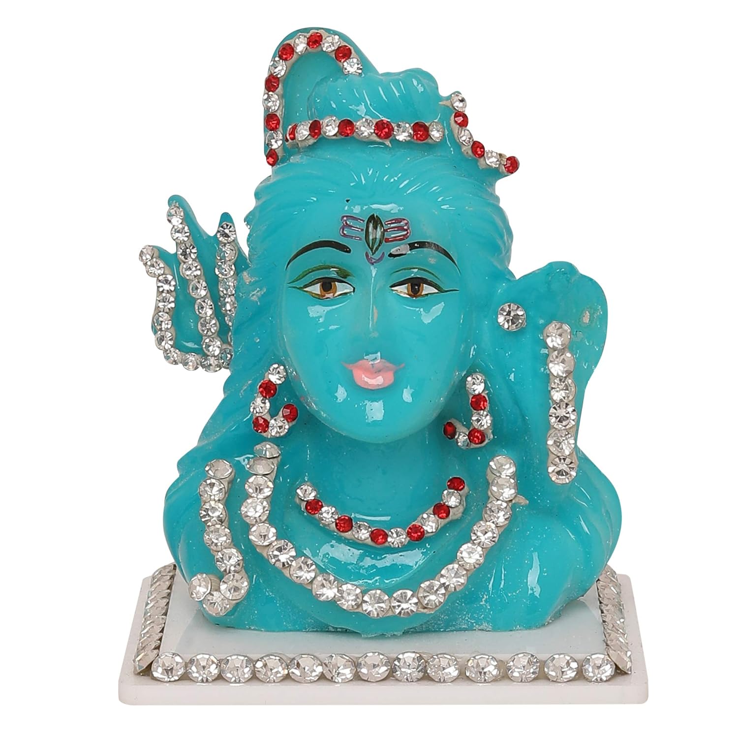 VOILA Lord Shree Shiv Ji Idol (Blue) for Vehicle (Auto/Car/Bus/Truck) Dashboard, Mandir & Office Table