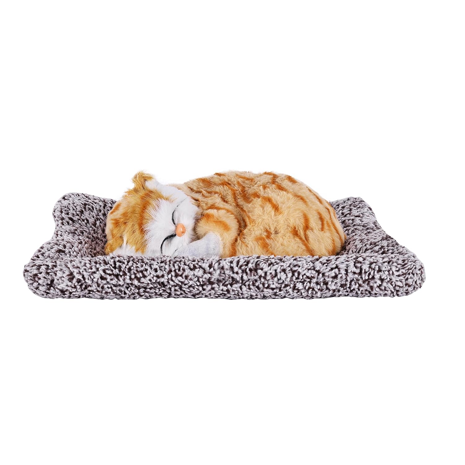 VOILA Sleeping Cute Cat (Brown) on Carpet for Vehicle (Auto, Car, Bus, Truck) Dashboard and Home Decor