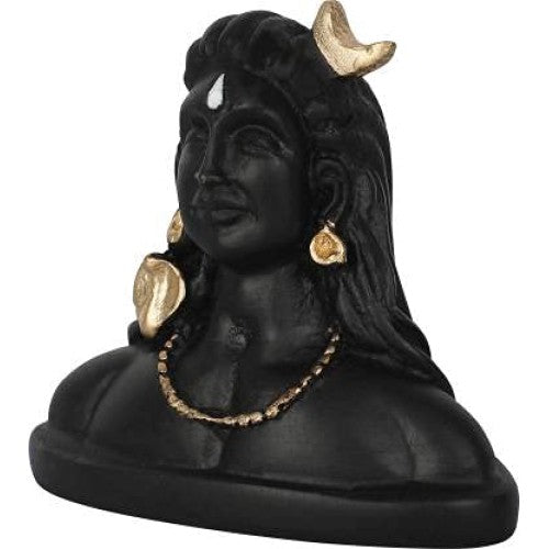 VOILA Lord Adiyogi Shiva Black Idol for Vehicle (Auto/Car/Bus/Truck) Dashboard, Home & Office Table