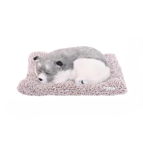 VOILA Sleeping Cute Dog for Car Dashboard and Home Decor (Grey)