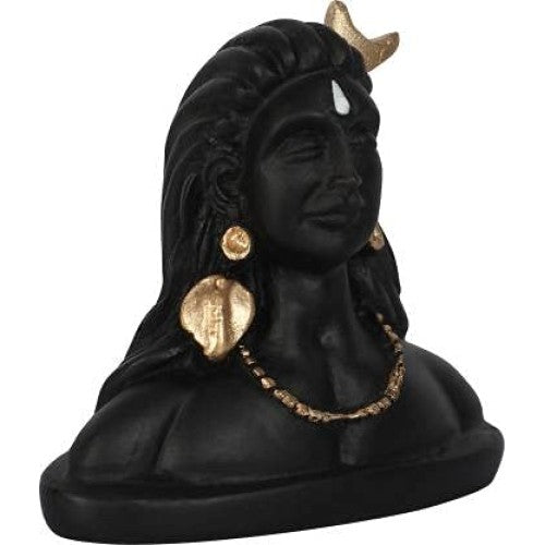 VOILA Lord Adiyogi Shiva Black Idol for Vehicle (Auto/Car/Bus/Truck) Dashboard, Home & Office Table
