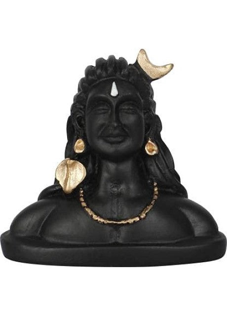 VOILA Lord Adiyogi Shiva Black Idol for Vehicle (Auto/Car/Bus/Truck) Dashboard, Home & Office Table