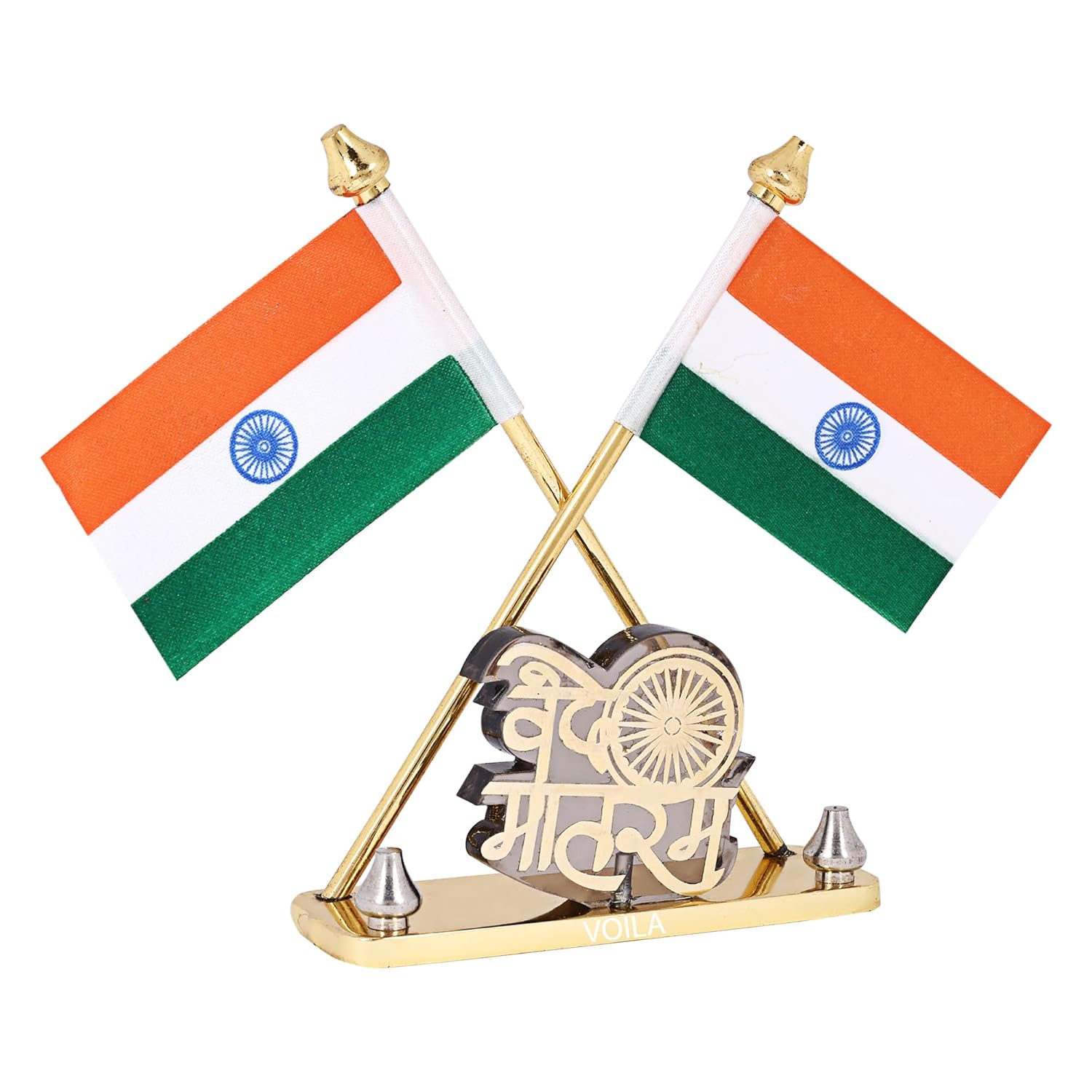 VOILA Vande Mataram Indian Flag for Vehicle (Auto, Car, Bus, Truck) Dashboard & Office Desk