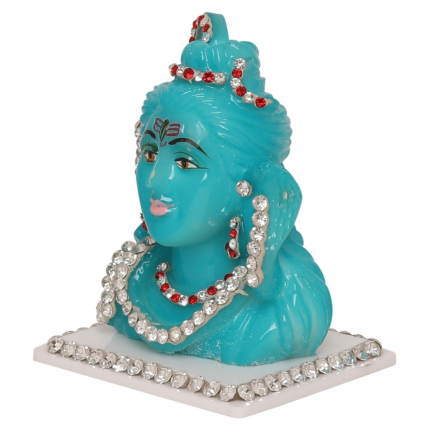 VOILA Lord Shree Shiv Ji Idol (Blue) for Vehicle (Auto/Car/Bus/Truck) Dashboard, Mandir & Office Table