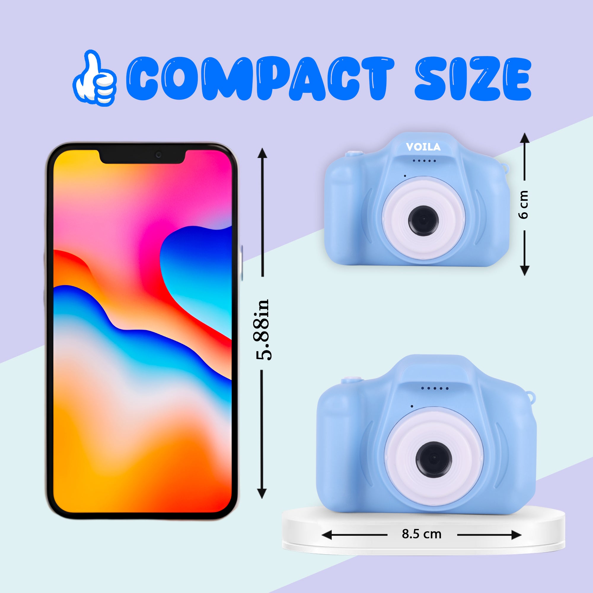 VOILA Digital Camera for Kids HD Picture & 1080P Video Recorder, 2.4 Screen, Perfect Birthday Gift for Boys & Girls