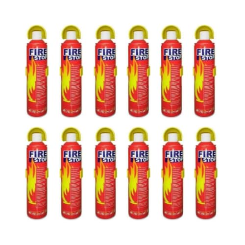 VOILA Fire Stop, Portable & Easy to Use Premium Aluminium 500 ml Fire Extinguisher Spray with Stand for Car, Taxi, Cab, Auto, Bus, Home and Kitchen etc