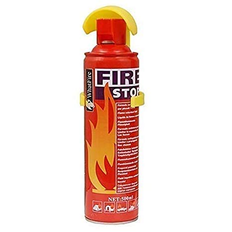 VOILA Fire Stop, Portable & Easy to Use Aluminum 500 ml Fire Extinguisher Spray with Stand for Car, Bus, Truck, Cab, Auto, Home & Kitchen etc (Pack of 3)