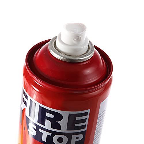 VOILA Fire Stop, Portable & Easy to Use Aluminum 500 ml Fire Extinguisher Spray with Stand for Car, Bus, Truck, Cab, Auto, Home & Kitchen etc (Pack of 2)