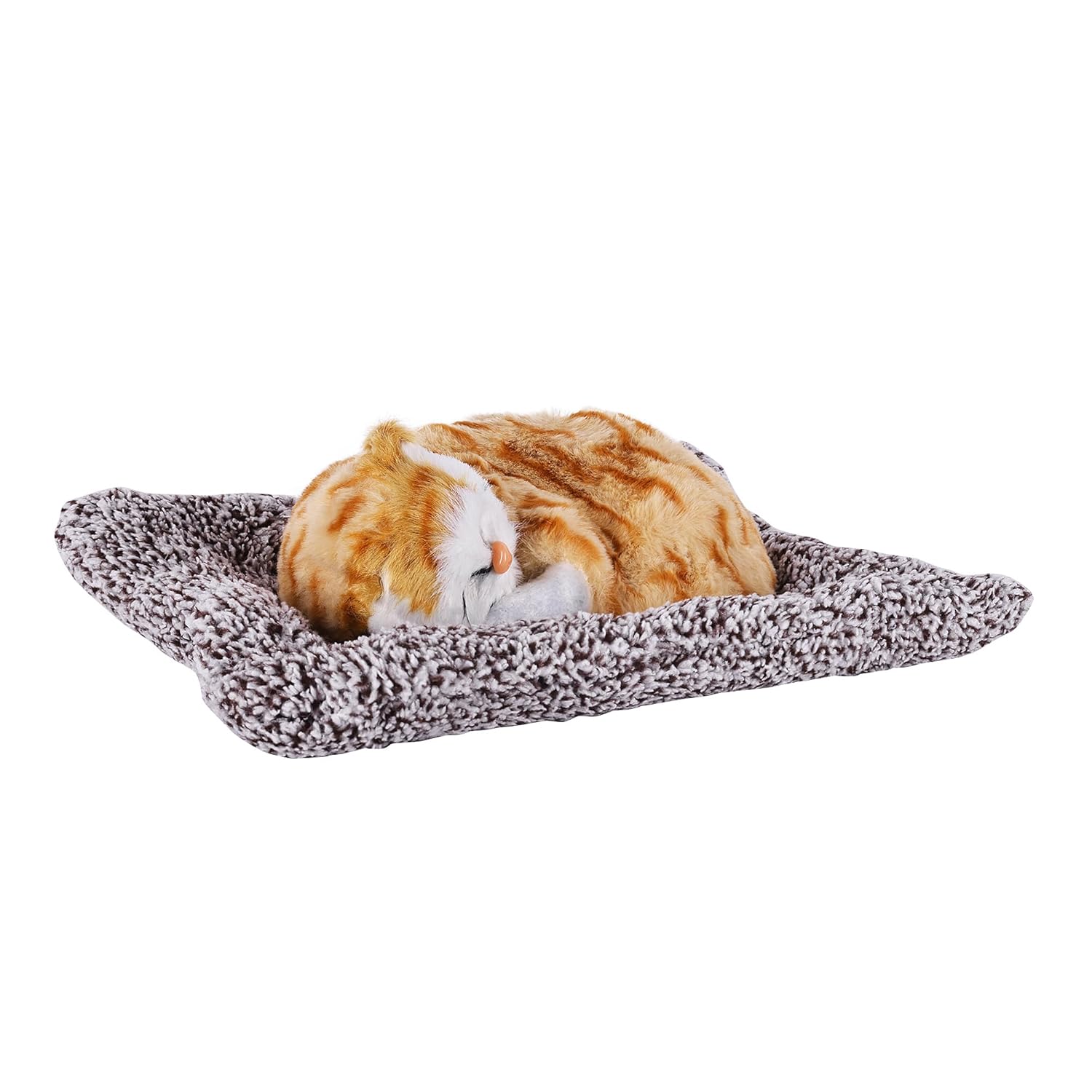 VOILA Sleeping Cute Cat (Brown) on Carpet for Vehicle (Auto, Car, Bus, Truck) Dashboard and Home Decor