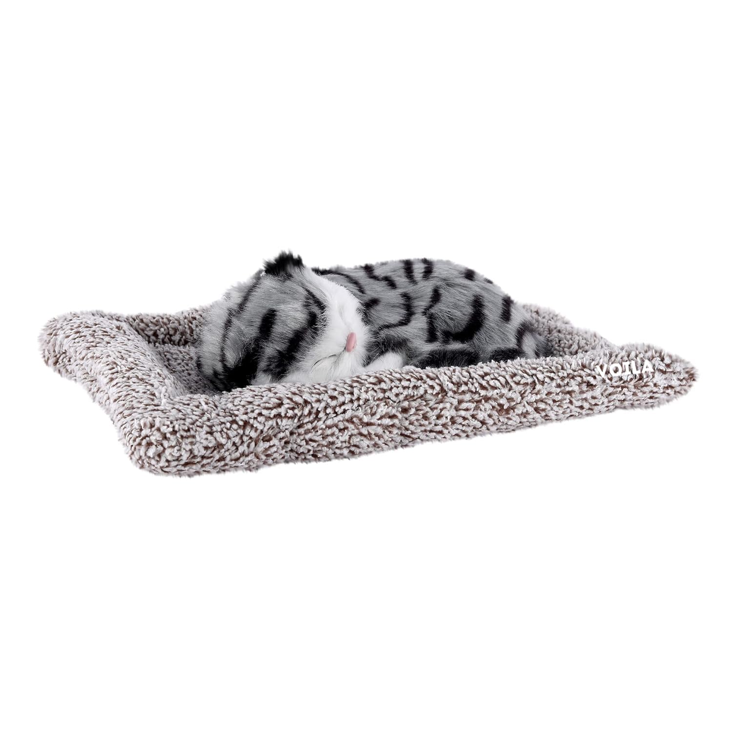 VOILA Sleeping Cute Cat (Black and White) on Carpet for Vehicle (Auto, Car, Bus, Truck) Dashboard and Home Decor