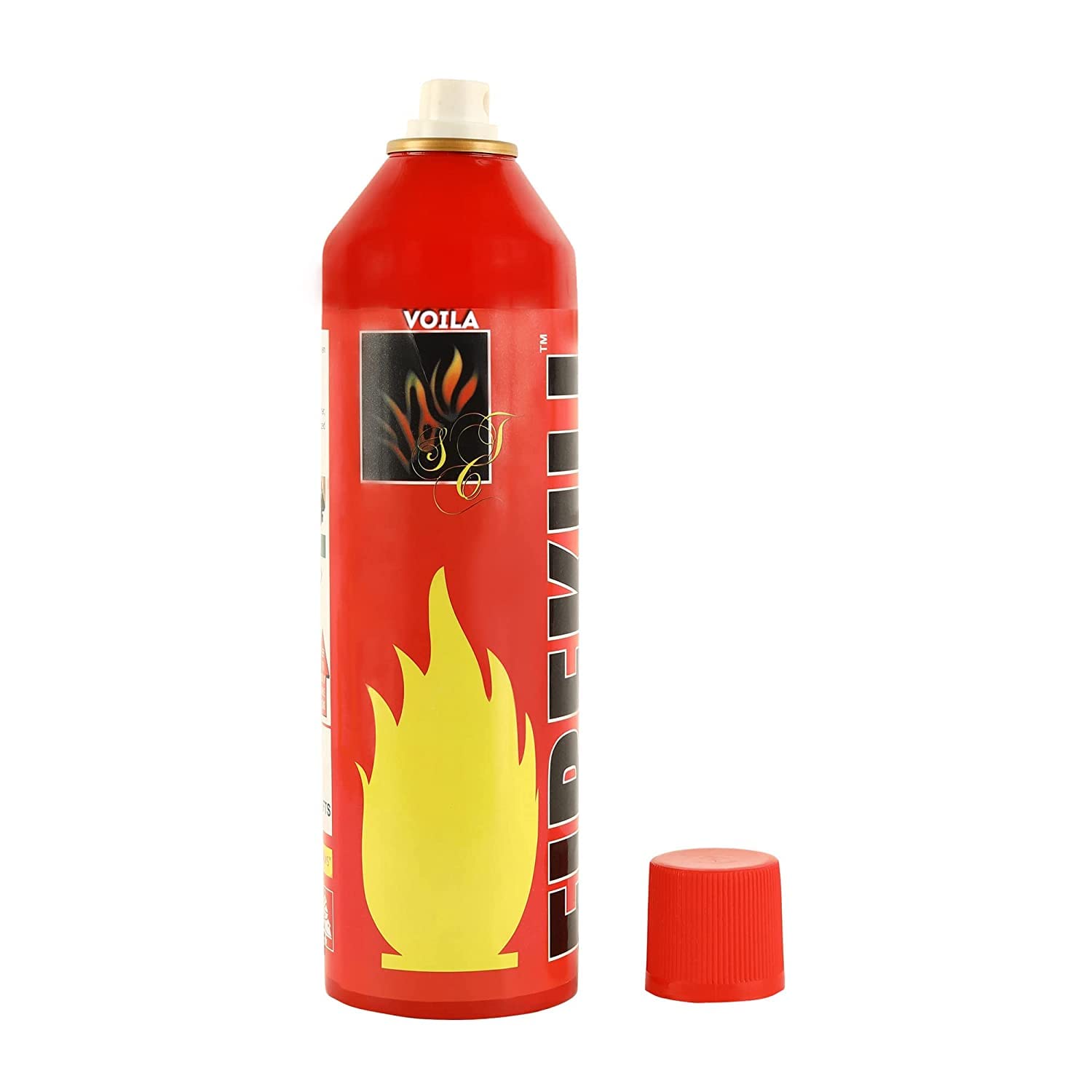 VOILA Fire Kill, Portable & Easy to Use Premium Aluminum Refillable Fire Extinguisher Spray with Stand 500ML for Home Car Office Bus (pack of 2)
