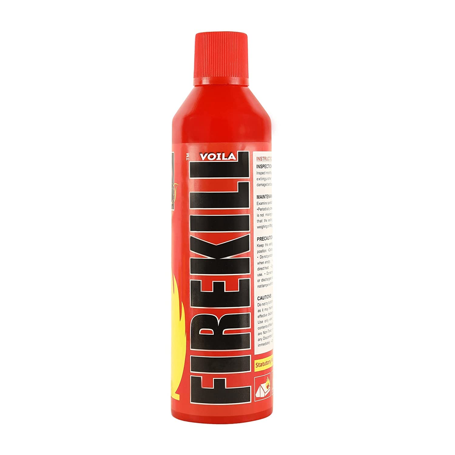 VOILA Fire Kill, Portable & Easy to Use Premium Aluminum Refillable Fire Extinguisher Spray with Stand 500ML for Home, Car, Office, Bus, Taxi, Cab, Truck etc (Pack of 4)
