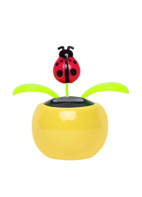 VOILA Solar Dancing Flower Flip Flap Toys for Car Decoration (Yellow)
