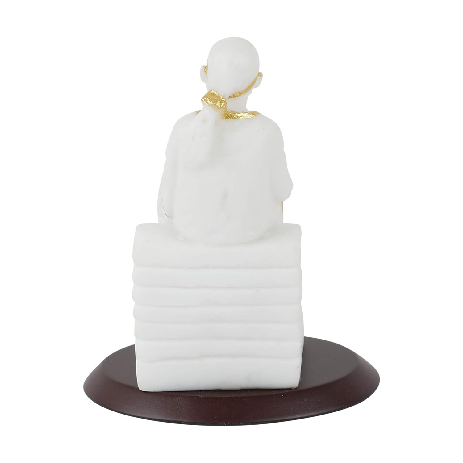 VOILA Shirdi Sai Baba Statue (White) for Vehicle (Auto/Car/Bus/Truck) Dashboard, Mandir & Office table