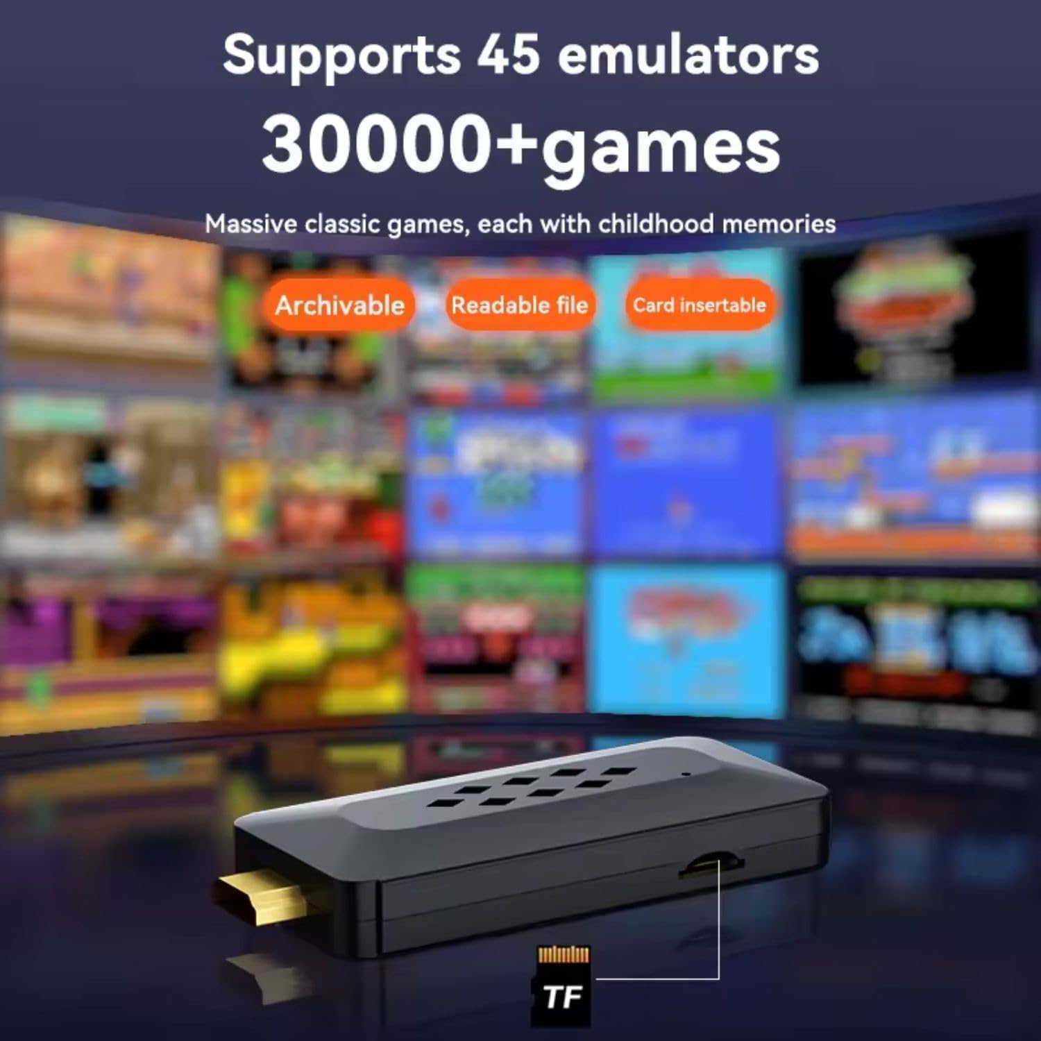 VOILA M33 Wireless Gaming Console, 3D Gaming Stick, Video Game Console, 4K HD TV Output, Built-in 30000+ Games, 64 gb Memory Card, good for all ages, CE, ROHS and BIS Certified, Original Unit.