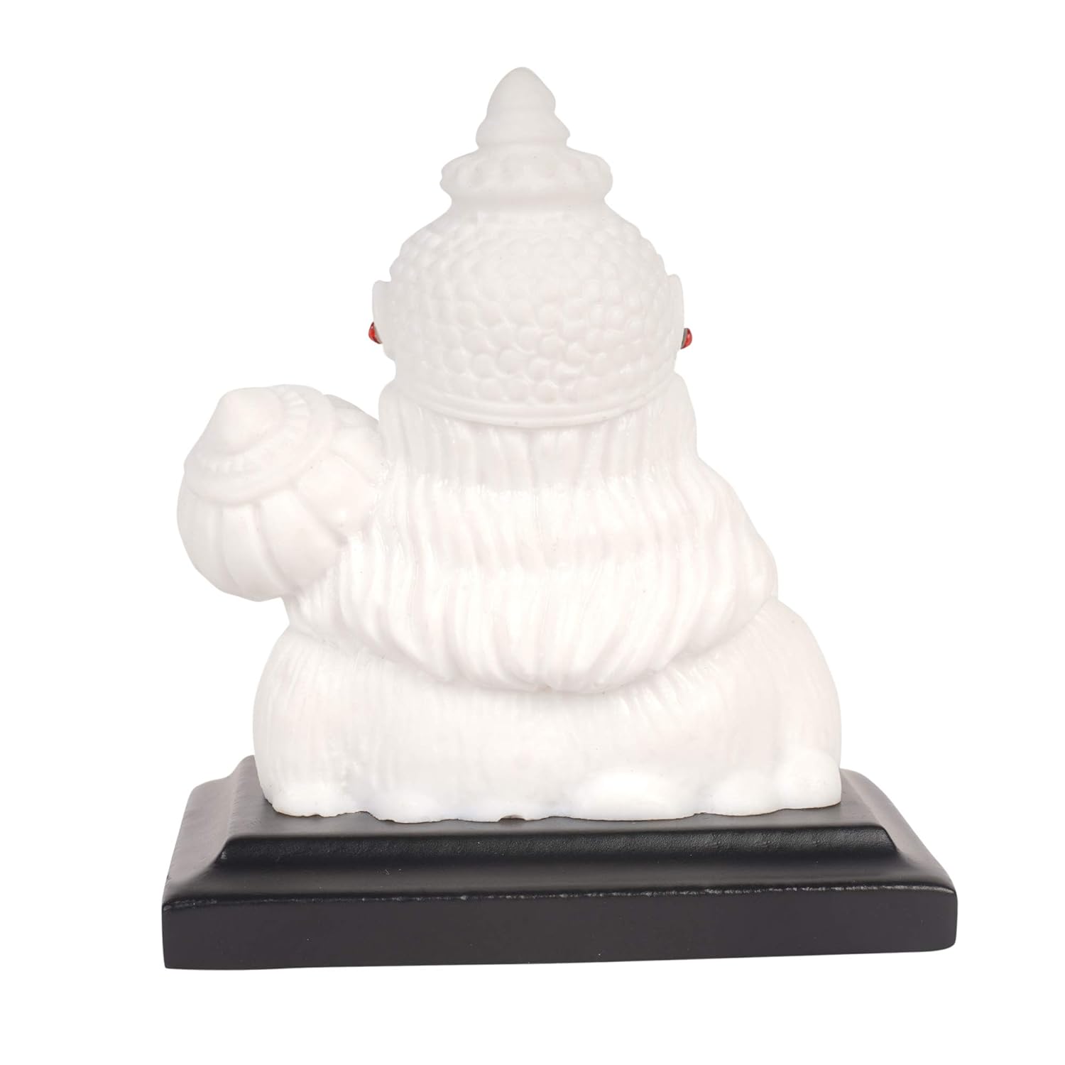 VOILA Lord Shree Hanuman Ji Car Dashboard Idol Poly Marble (White)