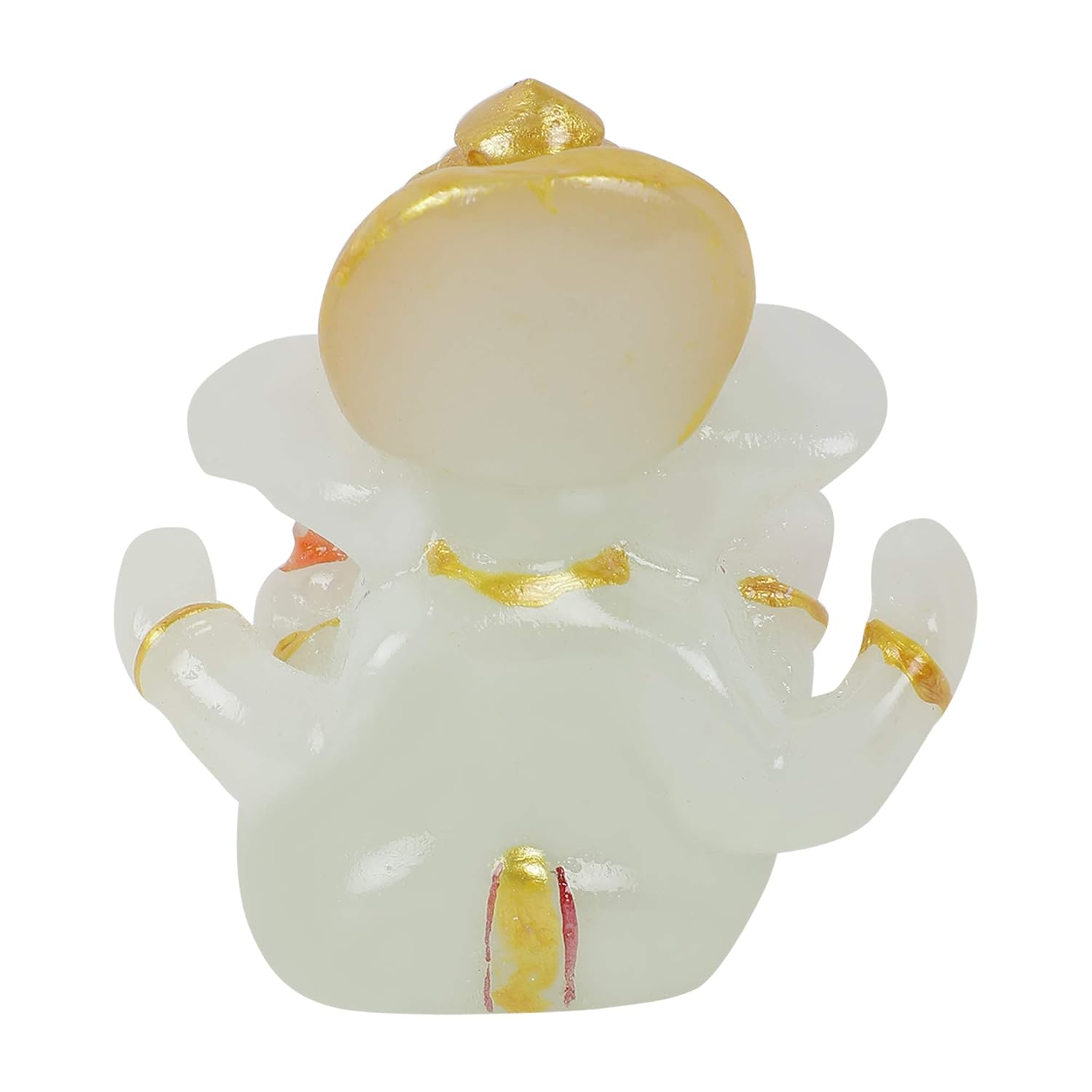 VOILA Ganesha Statue (White) for Vehicle(Auto/Car/Bus/Truck) Dashboard, Mandir & Office Table