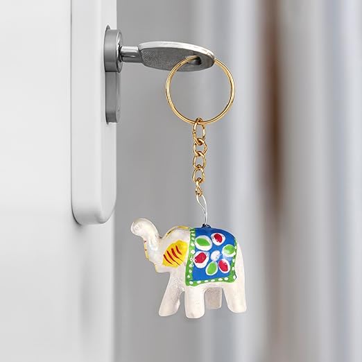 Rajasthani Handicraft Keychains - Beautiful and Vibrant Colors (Set of 12)