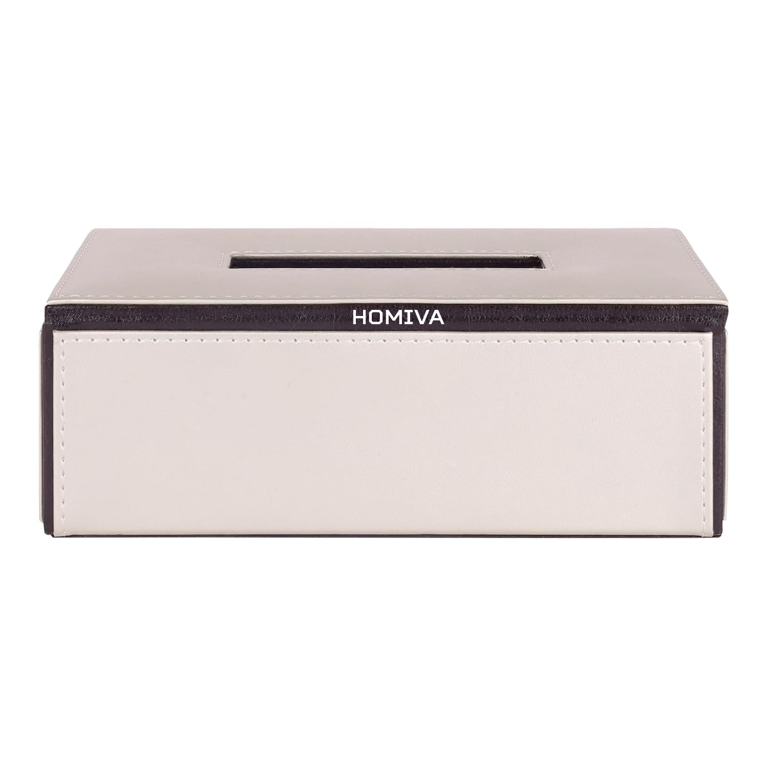 HOMIVA Cream Leatherette Tissue Holder – Stylish & Functional Tissue Storage for Home, Office, and Car