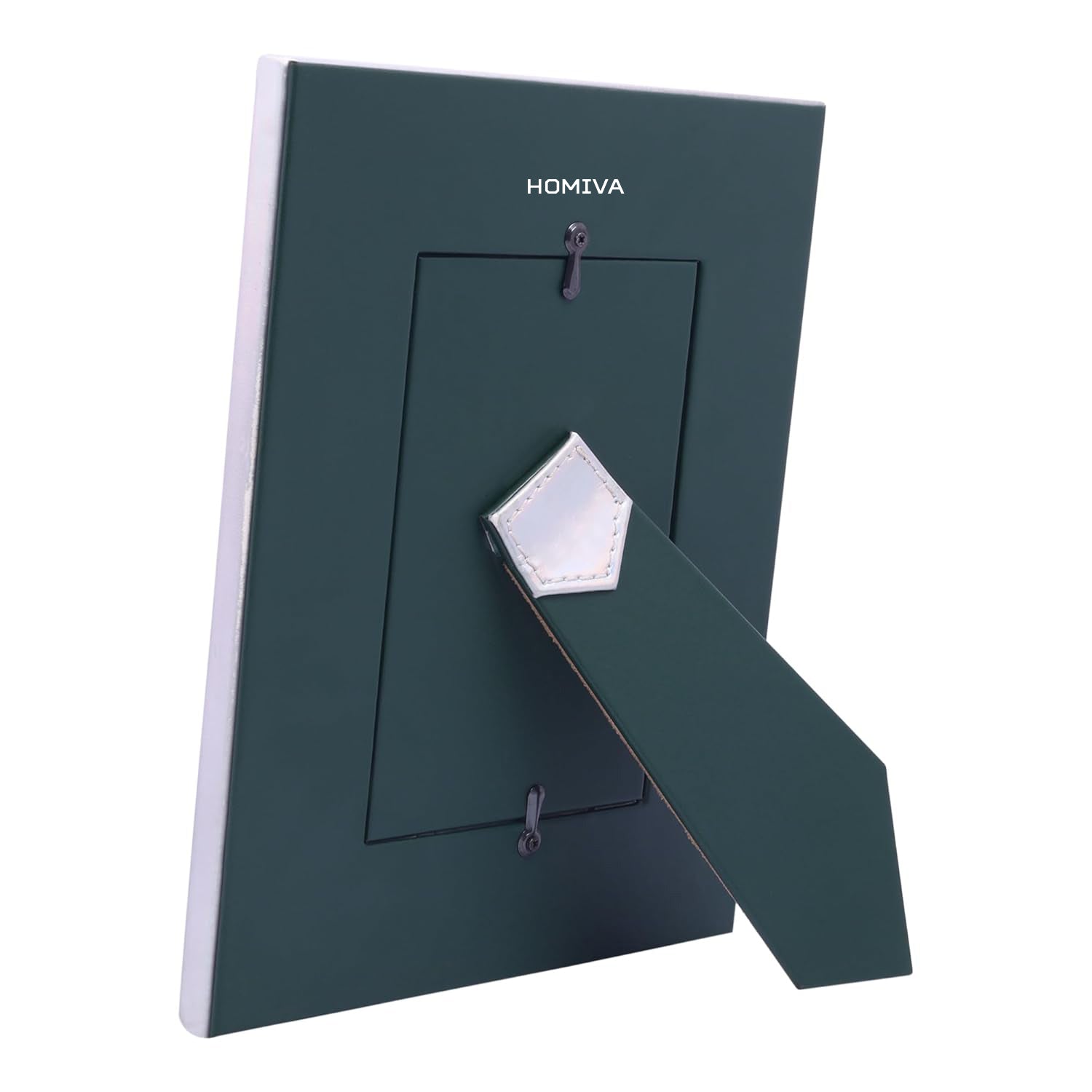 HOMIVA Premium Leatherette Photo Frame, Elegant Decorative Picture Frame – Grey