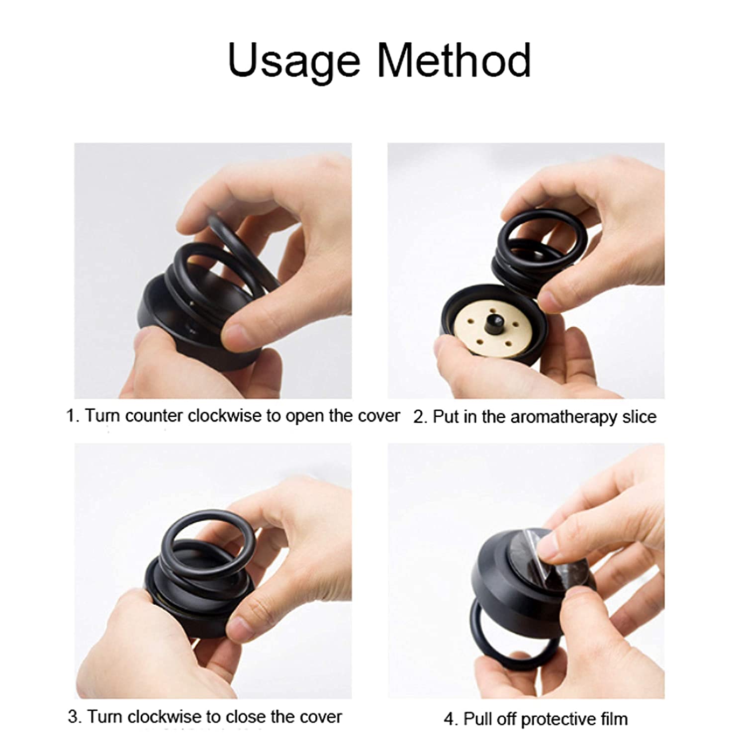 VOILA Solar Powered Air Freshener for Car (Black)