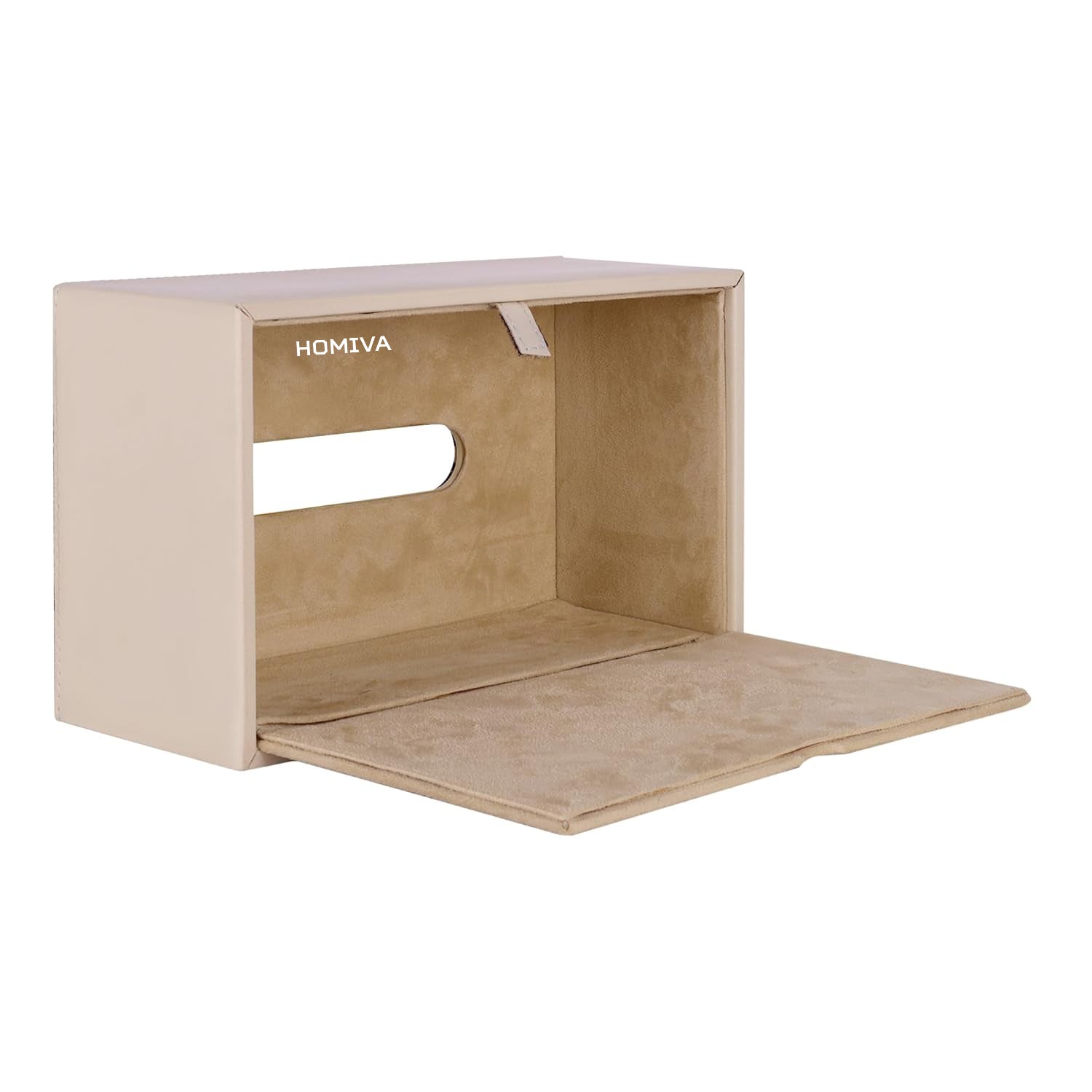 HOMIVA Elegant Pink Leatherette Tissue Holder – Functional Tissue Storage for Home, Office and Car with Easy Access