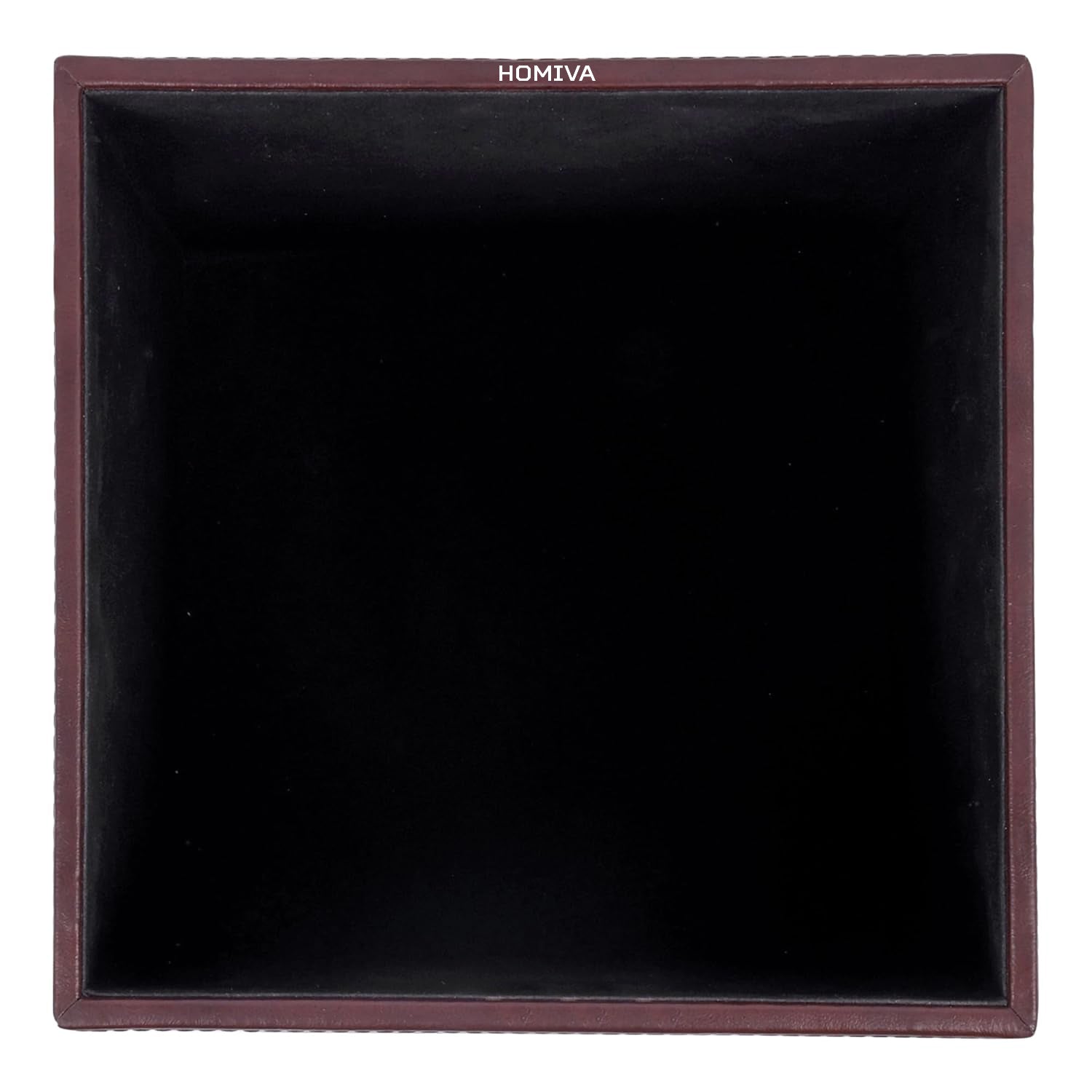 HOMIVA Premium Leatherette Waste Bin Stylish and Durable for Home & Office - Brown
