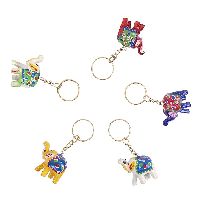 Rajasthani Handicraft Keychains - Beautiful and Vibrant Colors (Set of 12)
