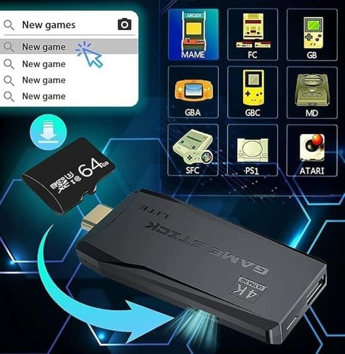 VOILA 64GB Memory Card for Gaming Console – Preloaded Retro Games, Ultra-Fast SD Card, Compatible with Retro Game Consoles