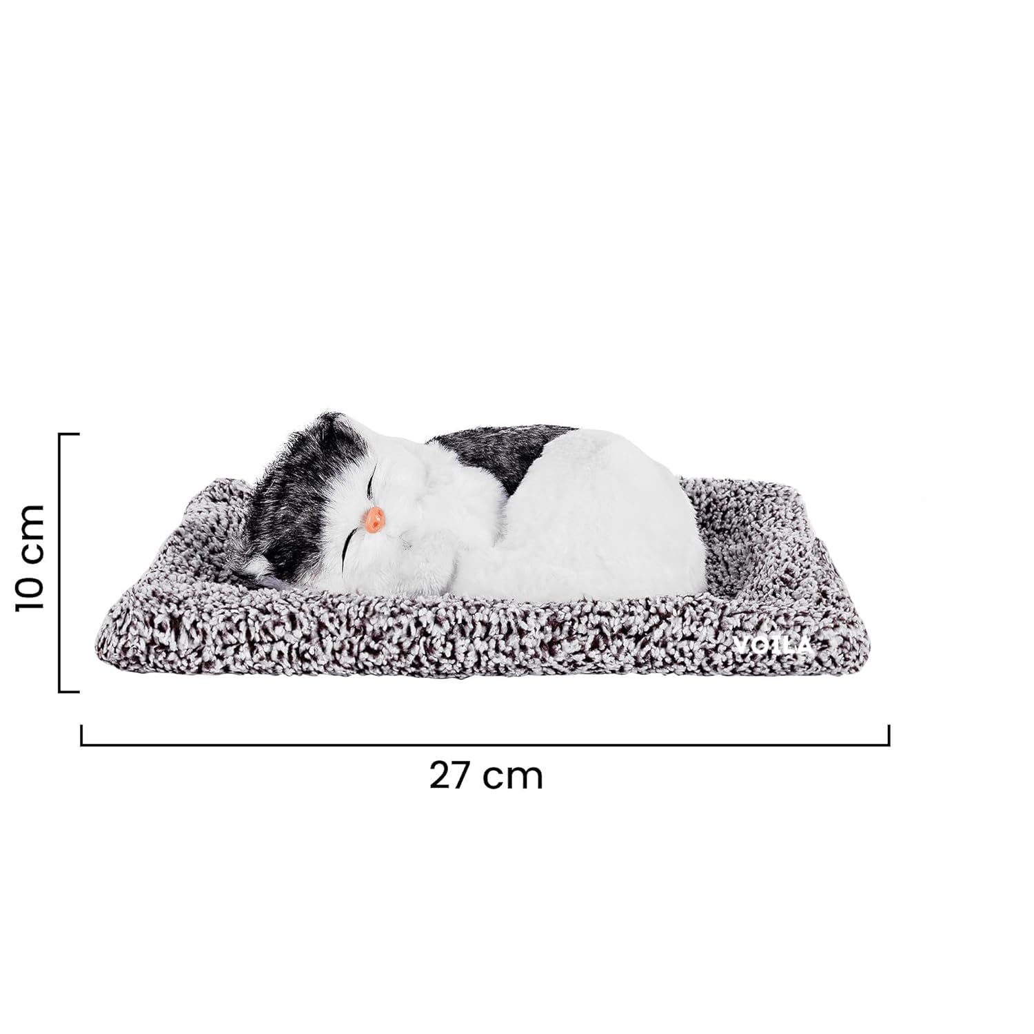 VOILA Plush Sleeping Cat for Vehicle (Auto, Car, Bus, Truck) Dashboard
