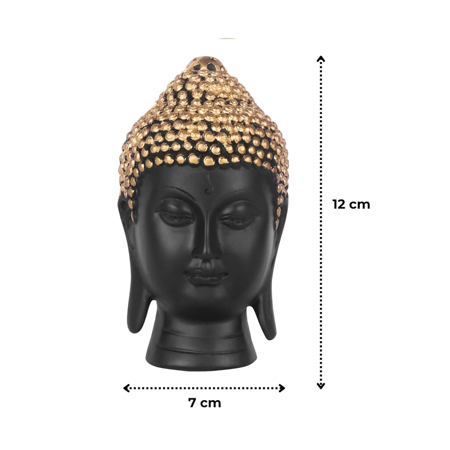 VOILA Lord Buddha Idol for Vehicle (Auto/Car/Bus/Truck) Dashboard, Mandir & Office Table