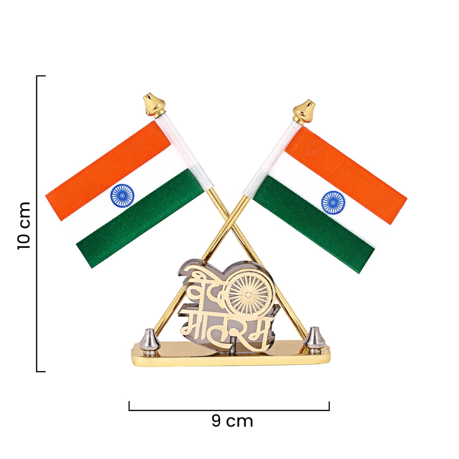 VOILA Vande Mataram Indian Flag for Vehicle (Auto, Car, Bus, Truck) Dashboard & Office Desk