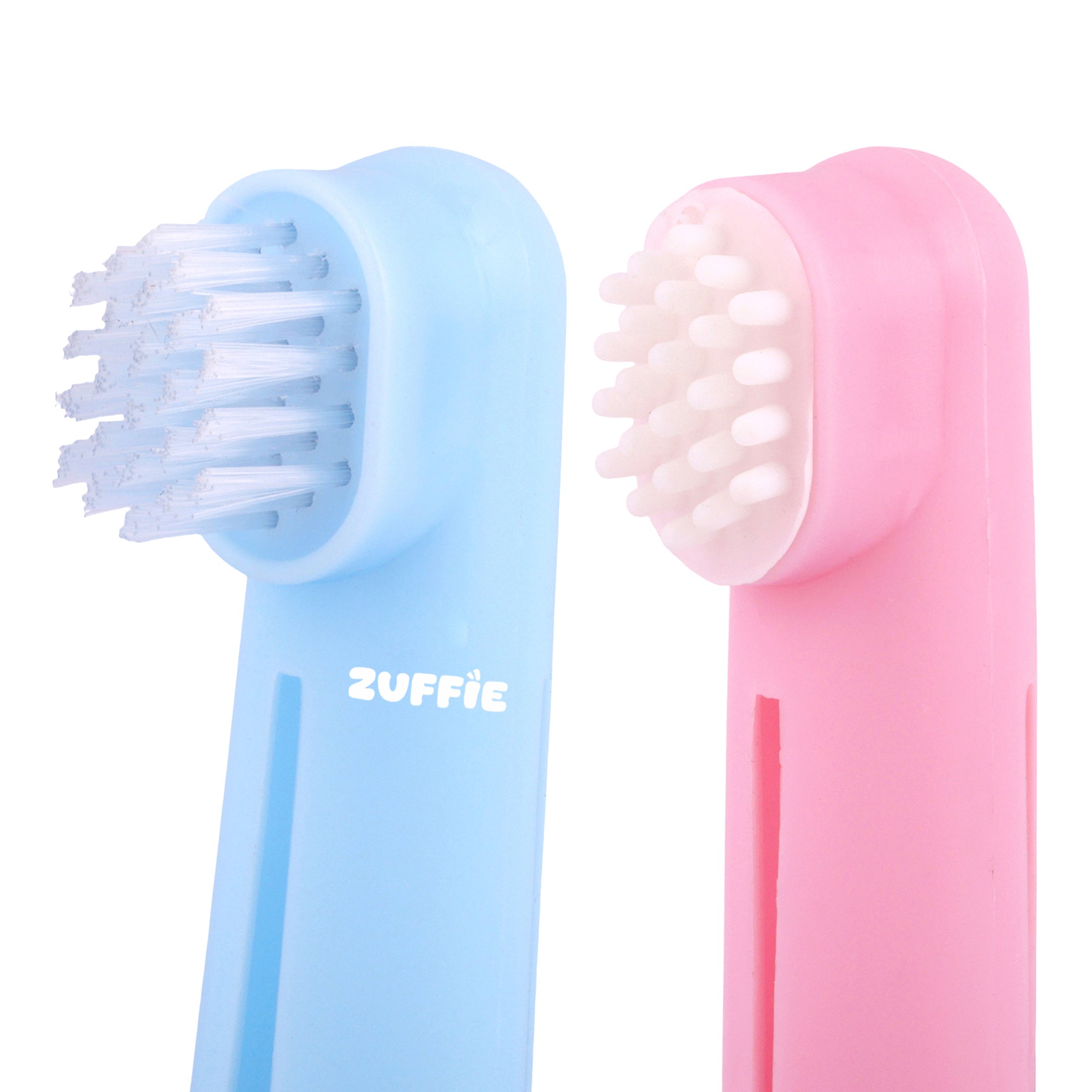 ZUFFIE Dual-Ended Tooth Brush for Dogs with Premium Hard Bristles - Green