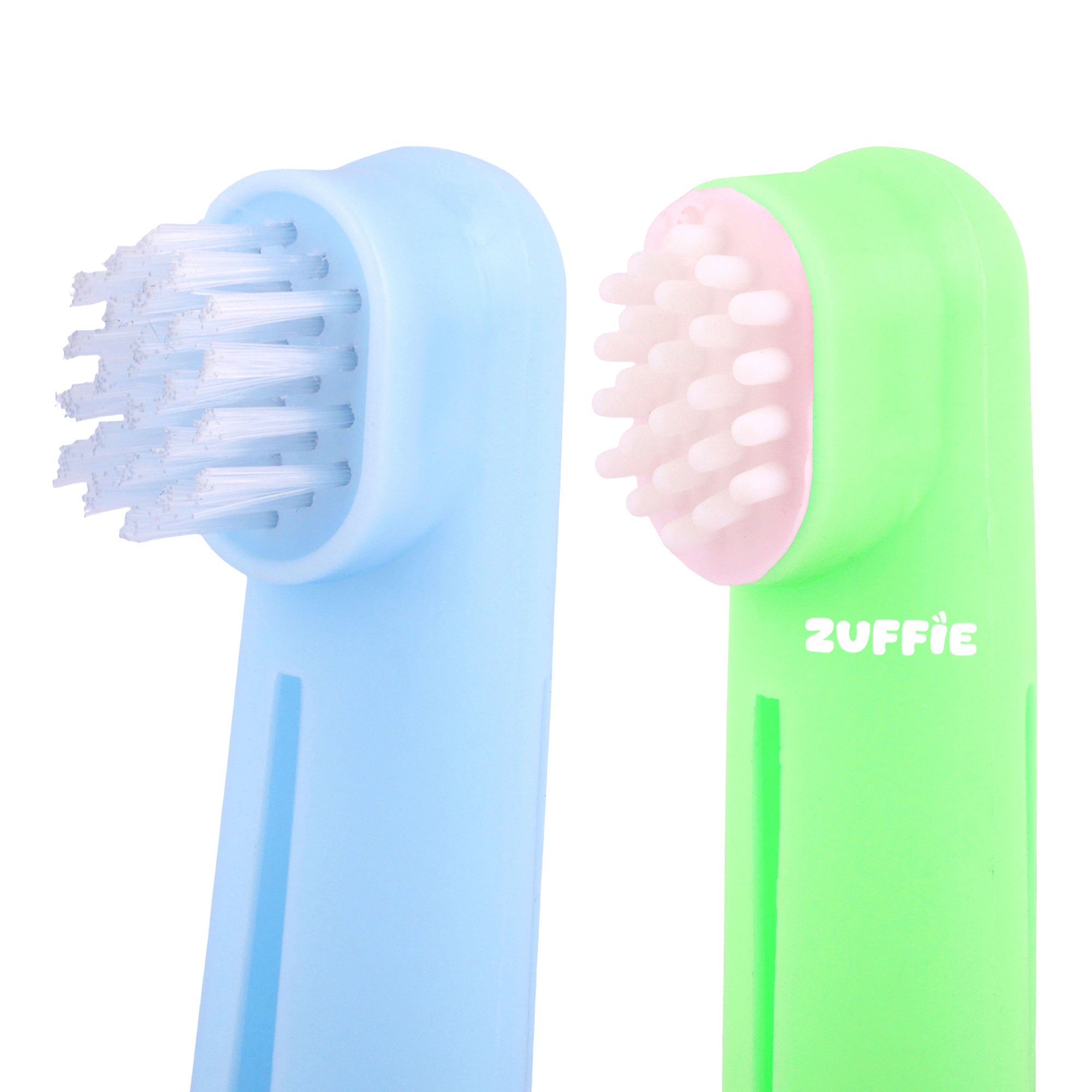 ZUFFIE Dual-Ended Tooth Brush for Dogs with Premium Hard Bristles - Pink