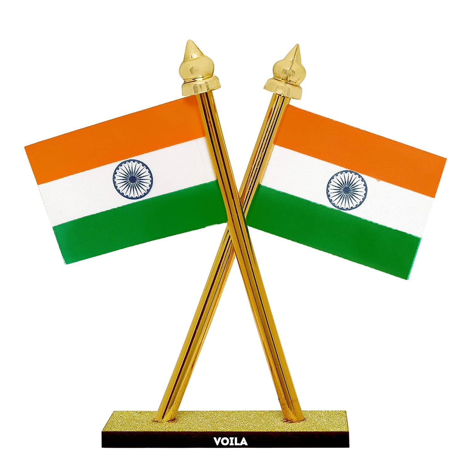 VOILA Indian Cross Design Flags with Polyester Tibetan Flag for Car Dashboard Decoration