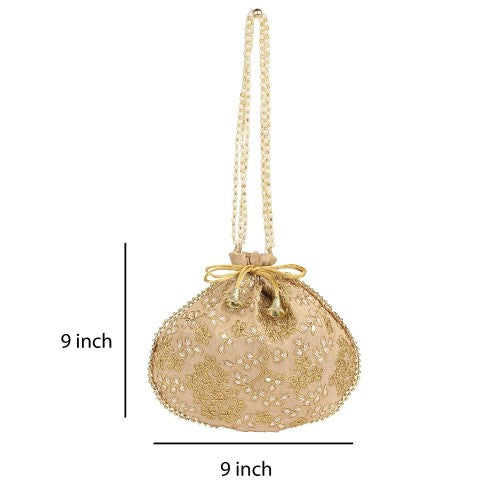 VOILA Stylish Embroidery Potli Bag for Women Party Weeding and Gifting Potli Bags