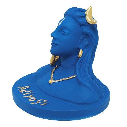 VOILA Adiyogi Mahadev Idol (Blue) – for Mandir, Vehicle (Auto/Car/Bus/Truck) Dashboard & Office Decor