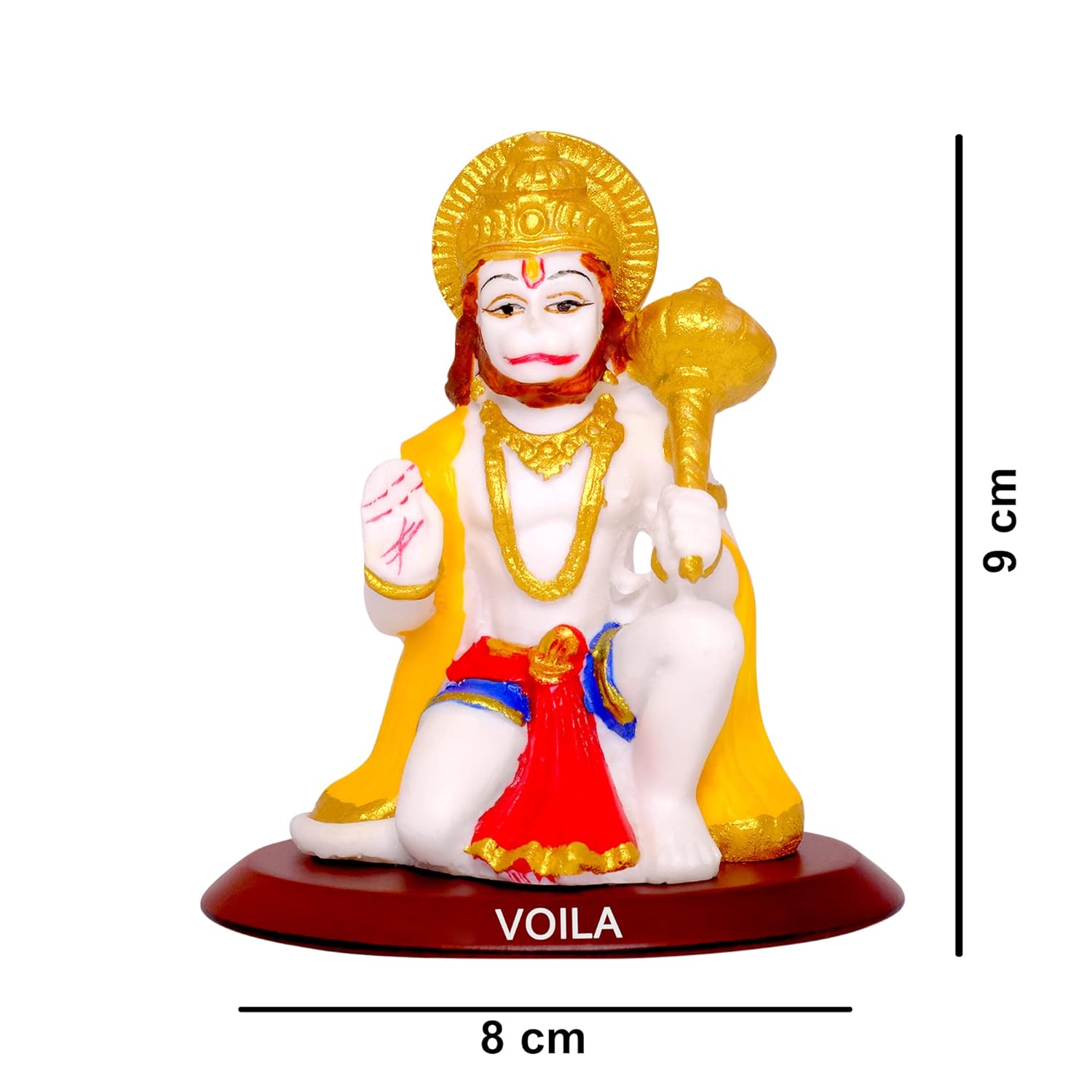 VOILA Lord Hanuman Statue for Vehicle (Auto/Car/Bus/Truck) Dashboard, Mandir & Office Table