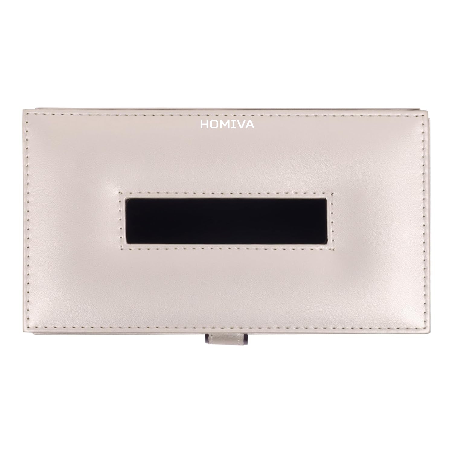 HOMIVA Cream Leatherette Tissue Holder – Stylish & Functional Tissue Storage for Home, Office, and Car