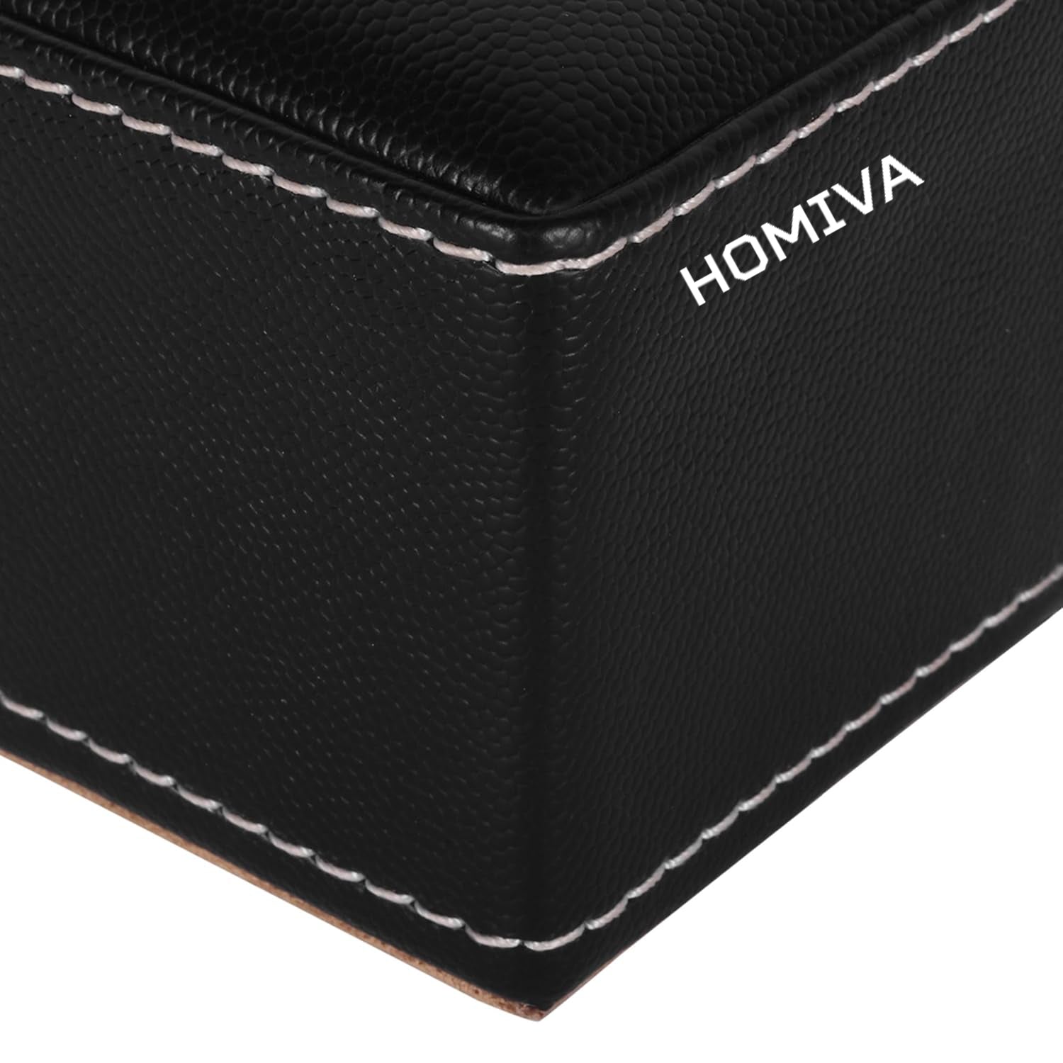 HOMIVA Black Leatherette Paper Weight, Stylish & Durable Desk Accessory for Office & Home, Elegant Design to Keep Papers Secure