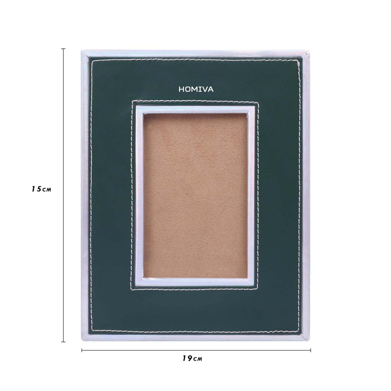 HOMIVA Premium Leatherette Photo Frame, Elegant Decorative Picture Frame – Grey