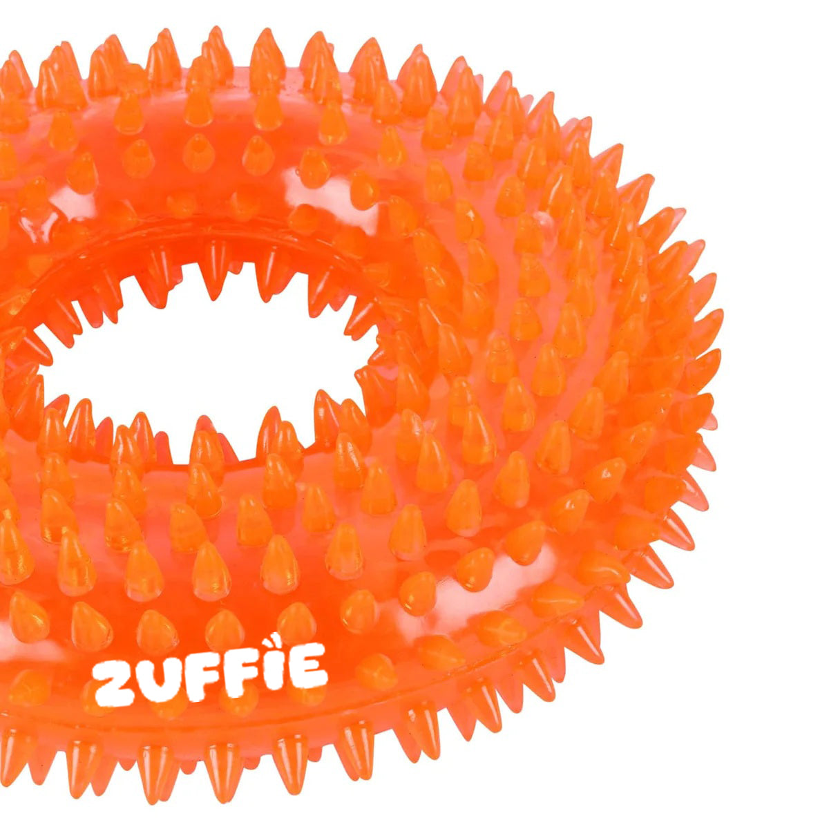 ZUFFIE Dog Spiky Ring Toy, Durable Chew Toy for Dogs, Soft & Safe Rubber Design, Fun Fetch Toy for Small, Medium & Large Breeds