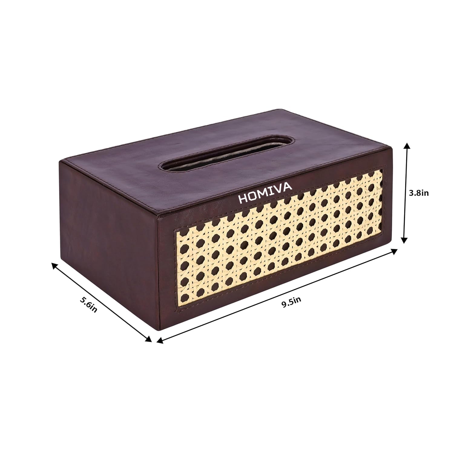 HOMIVA Premium Leatherette Tissue Holder – Stylish & Durable Design for Home, Office, and Car – Easy Access & Refilling