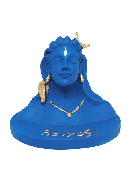 VOILA Adiyogi Mahadev Idol (Blue) – for Mandir, Vehicle (Auto/Car/Bus/Truck) Dashboard & Office Decor