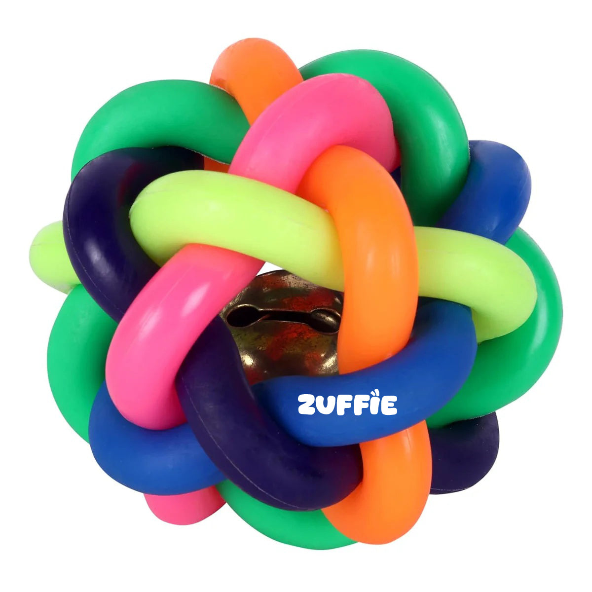 ZUFFIE Multi-Color Bouncy Dog Toy Ball For Small & Medium Dogs, Interactive Rubber Ball for Teething & Playtime