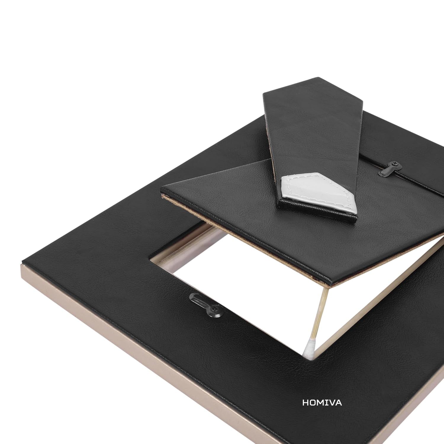 HOMIVA Leatherette Photo Frame – Elegant Decorative Picture Frame - Brown