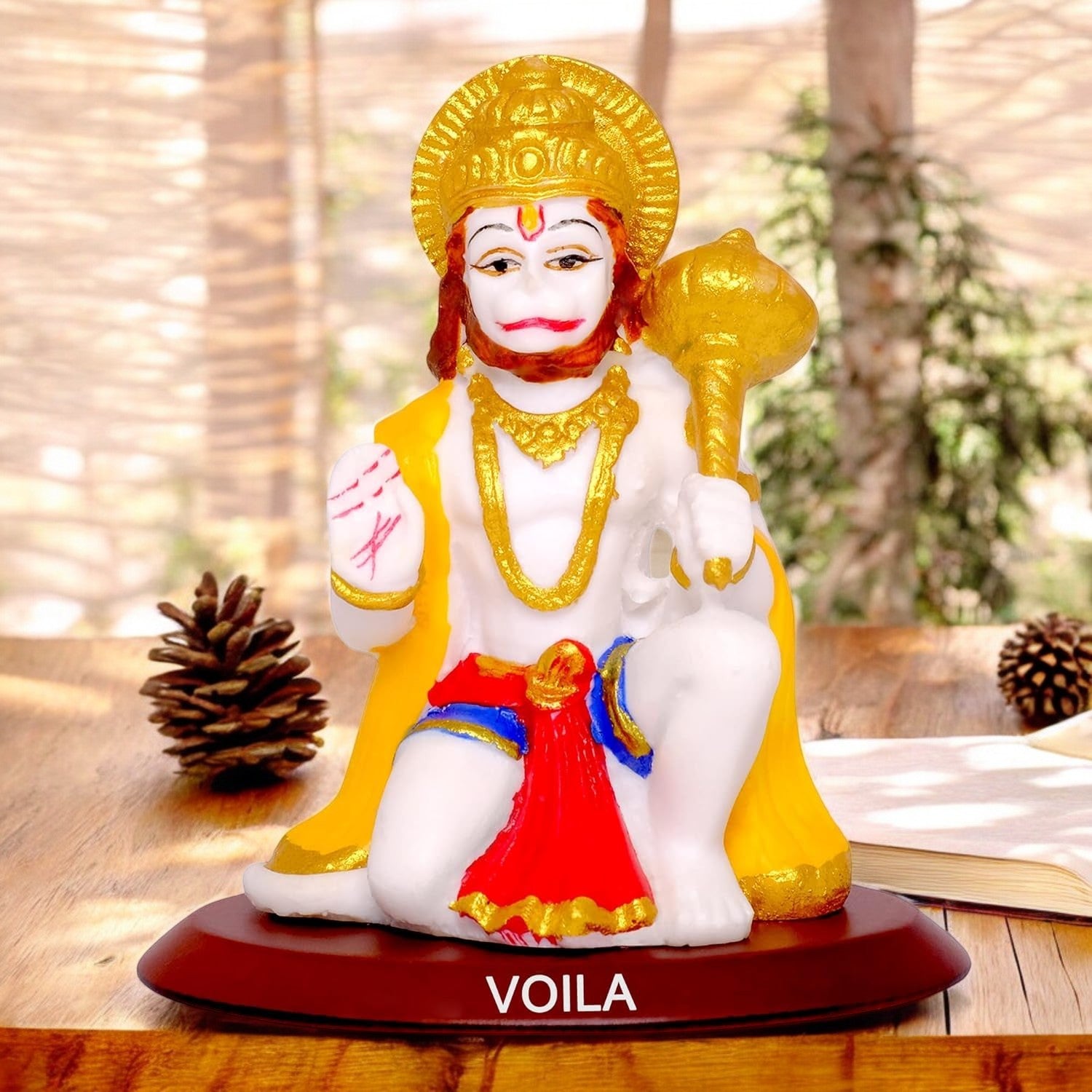 VOILA Lord Hanuman Statue for Vehicle (Auto/Car/Bus/Truck) Dashboard, Mandir & Office Table
